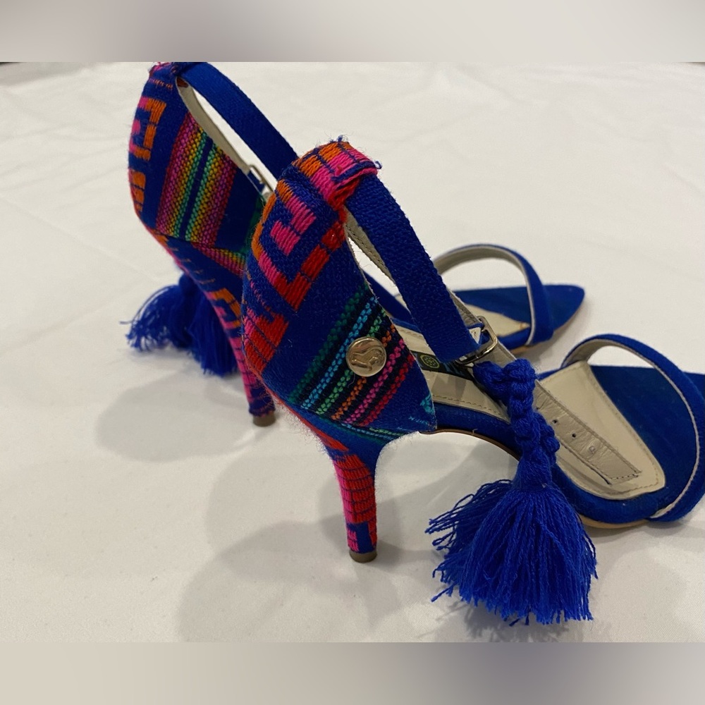 Colorful Strappy Heels with Tassels